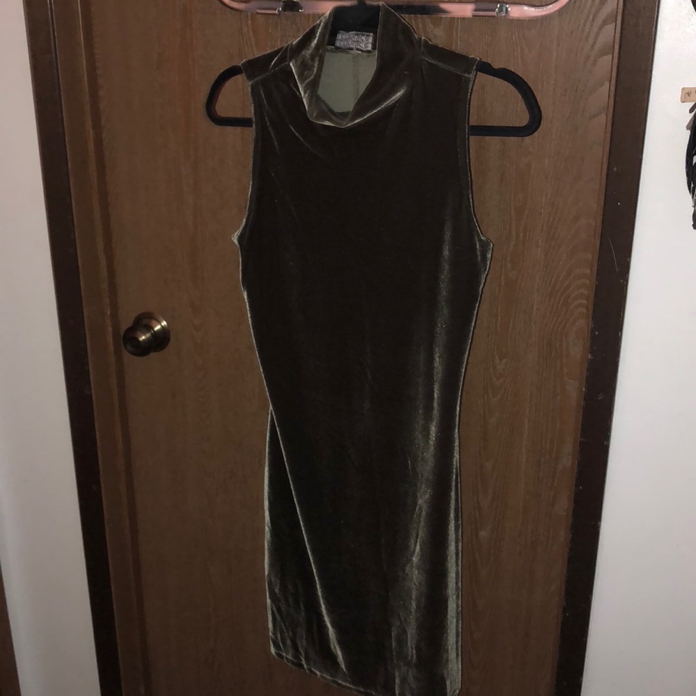Velvet Turtleneck Dress